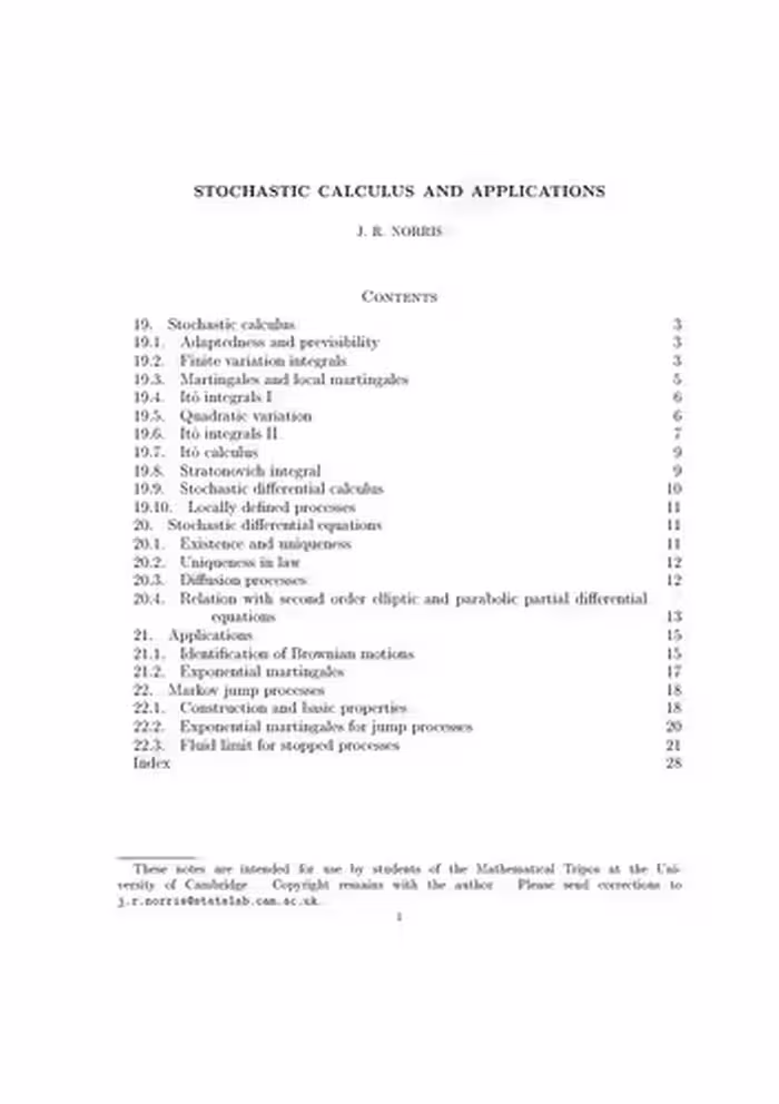 خرید و دانلود نسخه کامل کتاب Stochastic Calculus and Applications