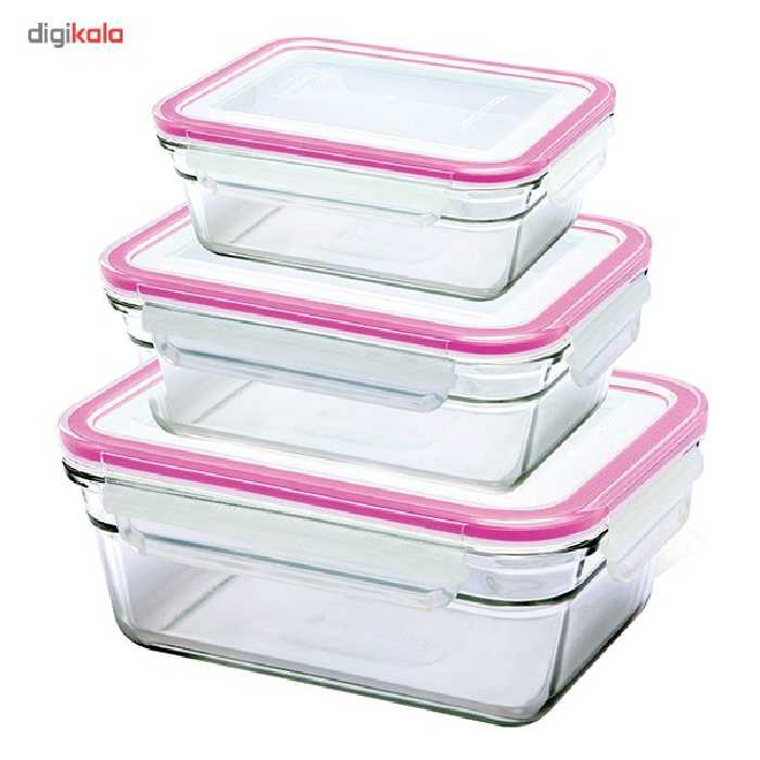 ظروف نگهدارنده گلس لاک مدل GL 529 شش پارچه