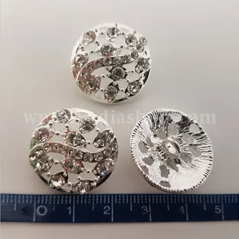 دکمه نگین دار نقره ای 1588