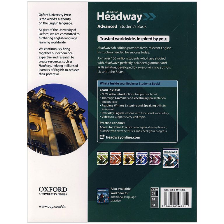 کتاب  headway advanced 5th edition اثر john and liz soars Paul Hancock انتشارات oxford