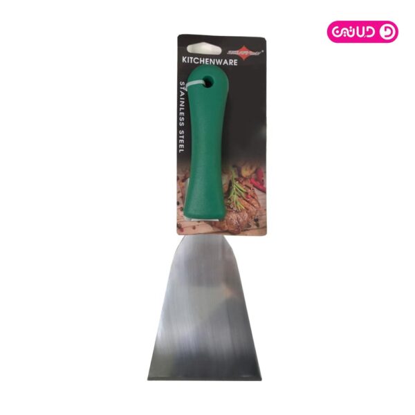 کاردک استیل دسته سبز بلند 10 سانت