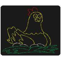 تابلو ال ای دی آیاز طرح مرغ و تخم مرغ کد 565