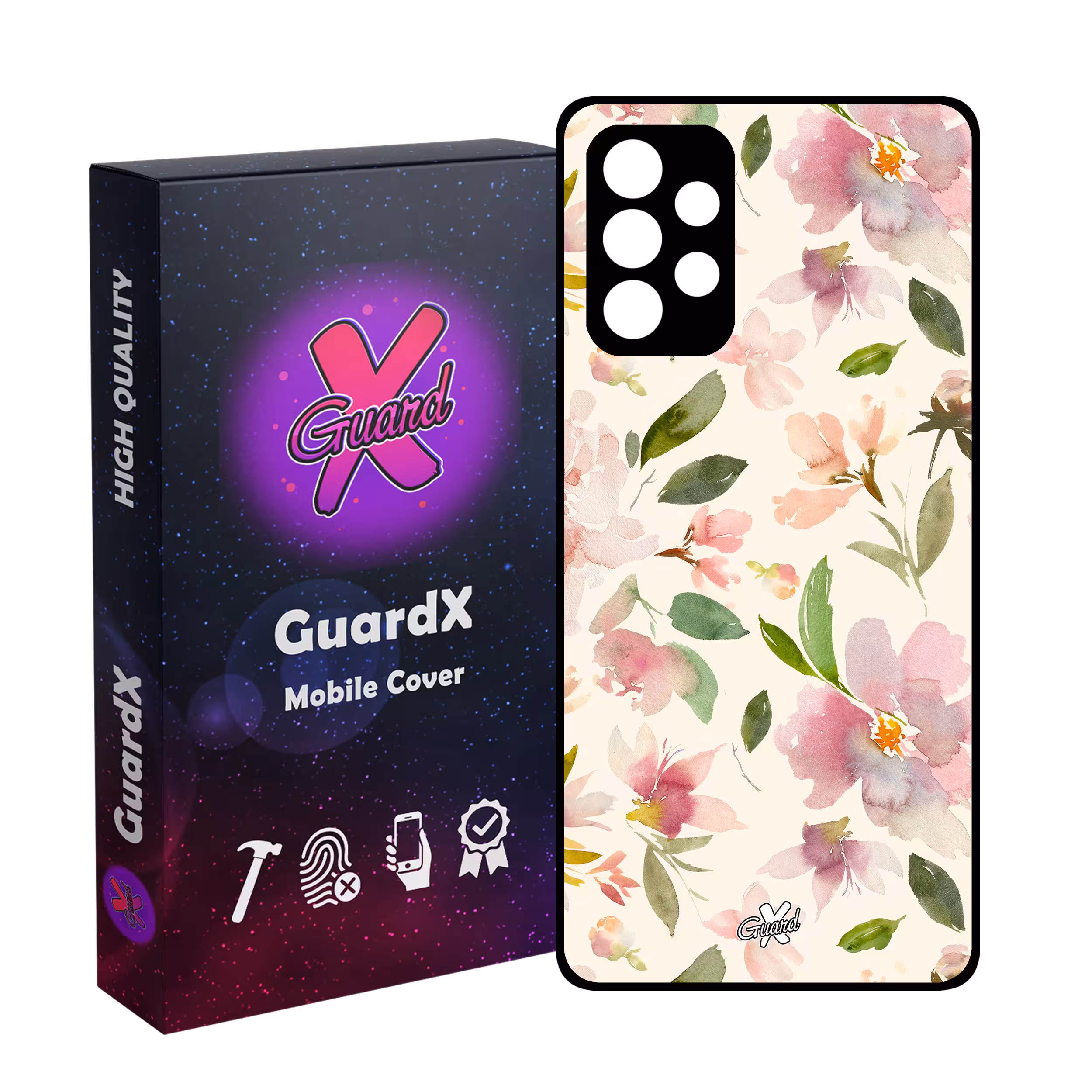 کاور گارد ایکس طرح گل مدل Glass10579 مناسب برای گوشی موبایل سامسونگ Galaxy A72