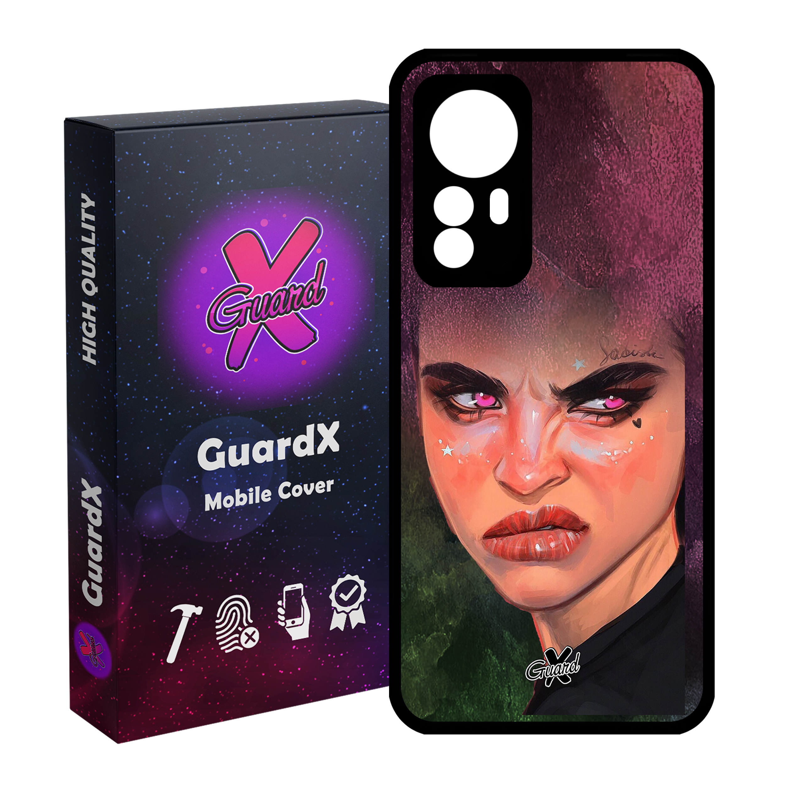 کاور گارد ایکس طرح Girl مدل Glass10260 مناسب برای گوشی موبایل شیائومی Mi 12/Mi 12X/Mi 12S