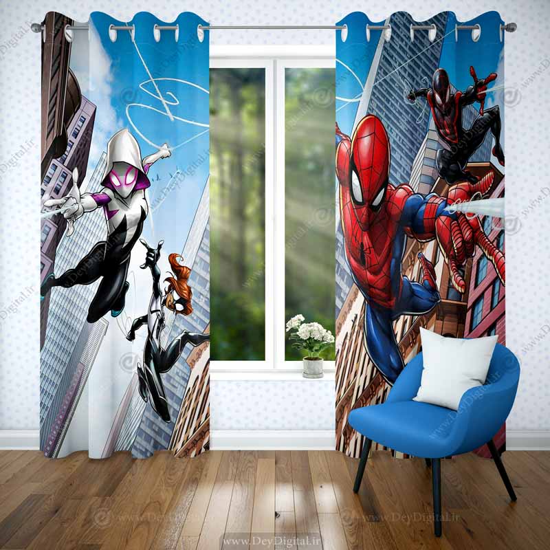 پرده تصویری پسرانه مردعنکبوتی pk-4115