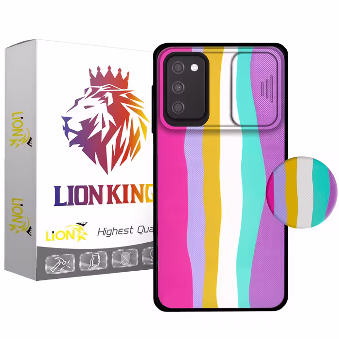 کاور لاین کینگ مدل Raginkamani2 مناسب برای گوشی موبایل سامسونگ Galaxy A03s به همراه پایه نگهدارنده
