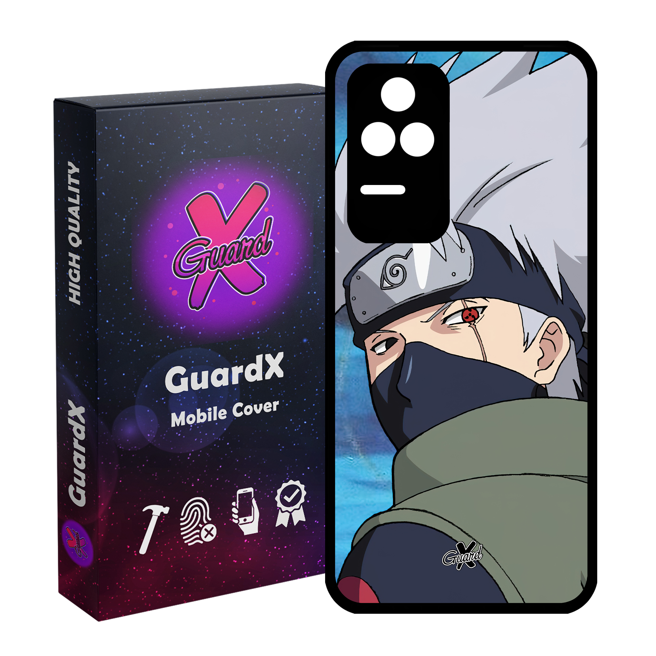 کاور گارد ایکس طرح Kakashi Anime مدل Glass10523 مناسب برای گوشی موبایل شیائومی Poco F4/Redmi K40S