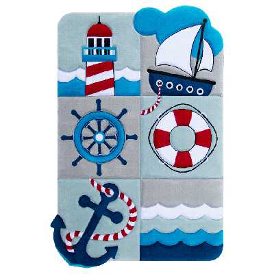 فرش ماشینی زرباف طرح ملوانی