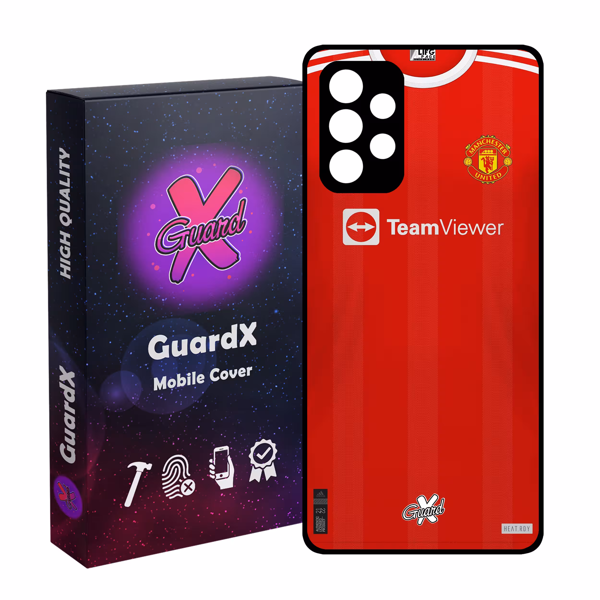 کاور گارد ایکس طرح منچستر یونایتد مدل Glass10376 مناسب برای گوشی موبایل سامسونگ Galaxy A32 4G