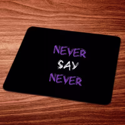 ماوس پد مدل never say طرح m39