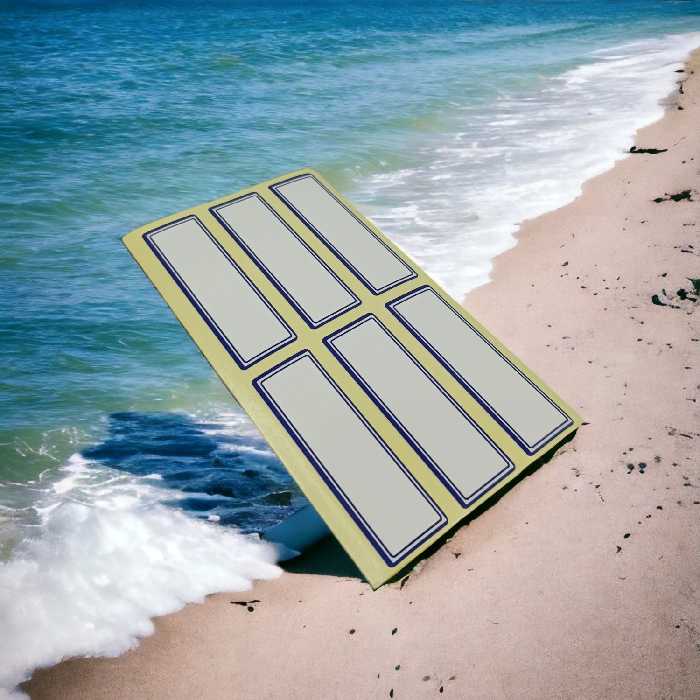 برچسب دور آبی سایز 65X21 میلی متر ورق 6 عددی