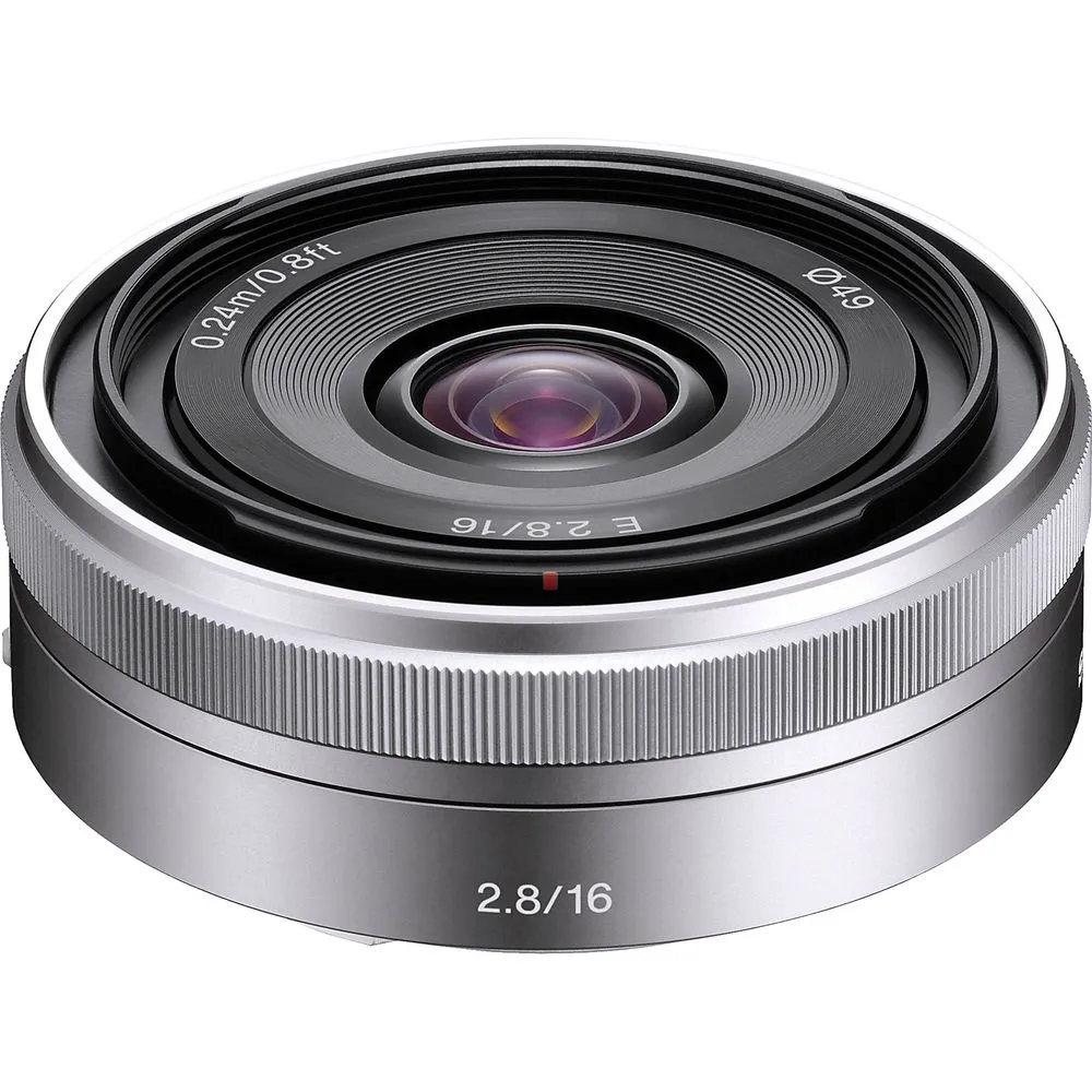 لنز سونی Sony E 16mm f/2.8 نقره ای بدون جعبه