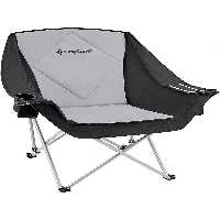 صندلی کمپ مشکی سیاه کمپینگ بزرگ و بادوام برای بزرگسالان: راحتی سبک با هم KINGCAMP