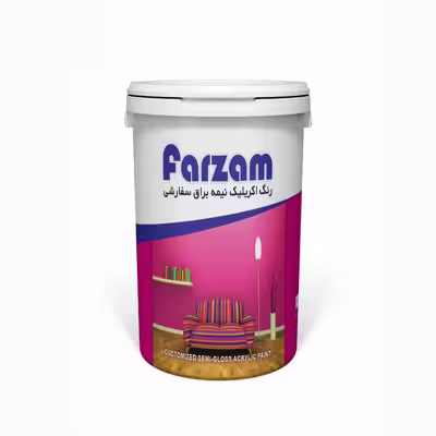 رنگ اکریلیک نیمه براق فرزام کد 530 وزن 1 کیلوگرم