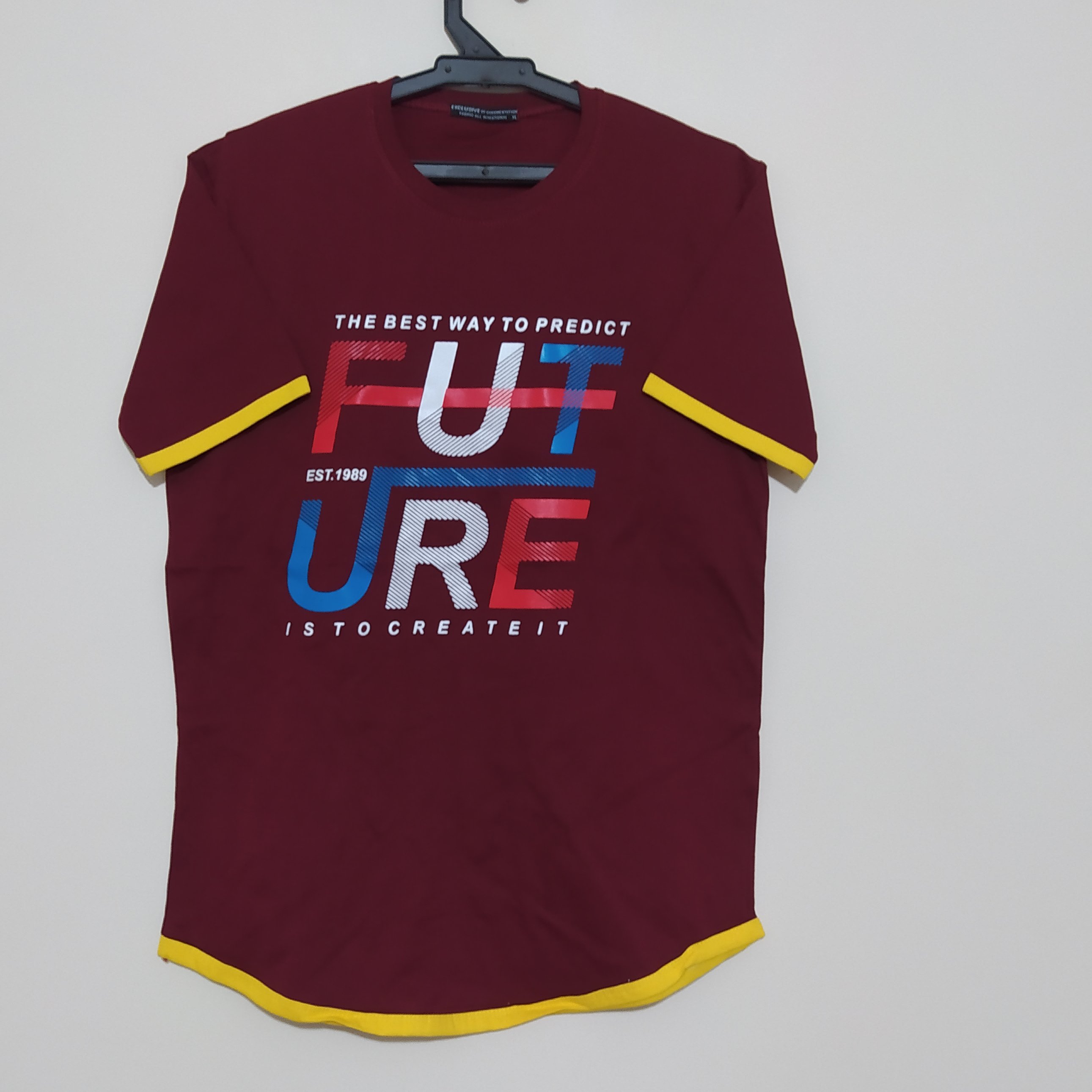 تی شرت پنبه پایین هلالی L/xlکد135