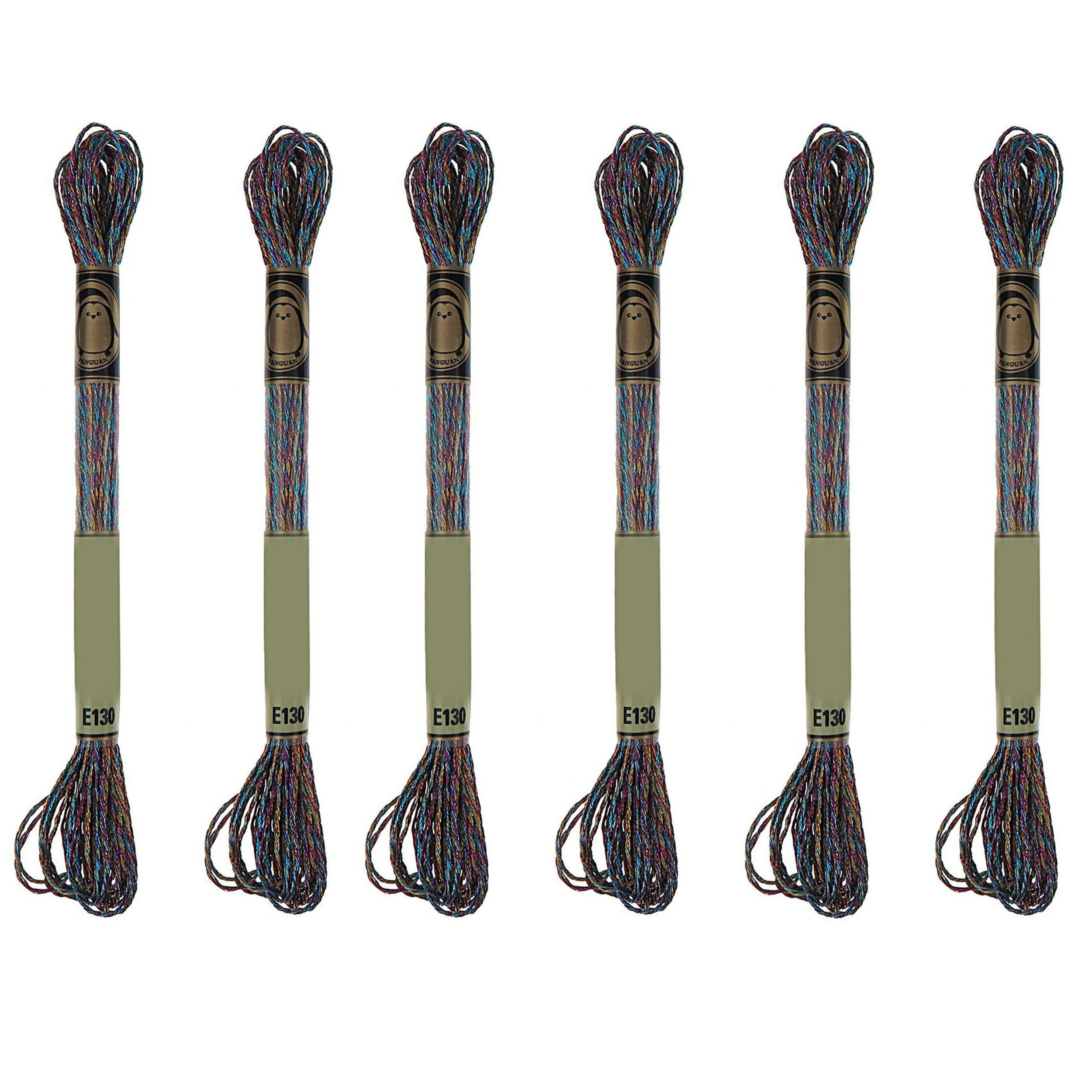 نخ گلدوزی پنگوئن مدل PNG-06 کد E-130 مجموعه 6 عددی 