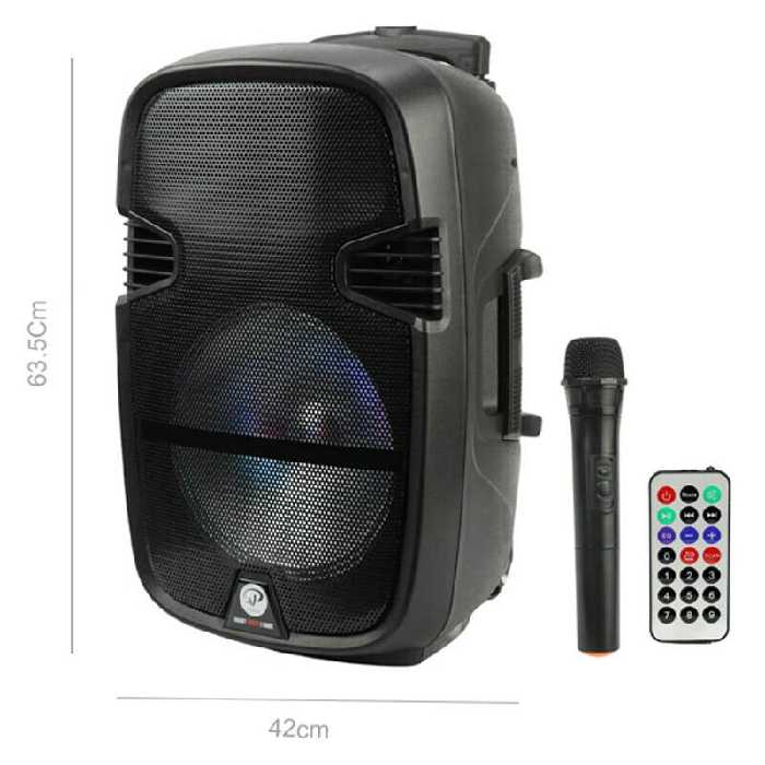 اسپیکر چمدانی بلوتوثی رم و فلش خور XP-Product XP-ME1113B   میکروفون و ریموت کنترل