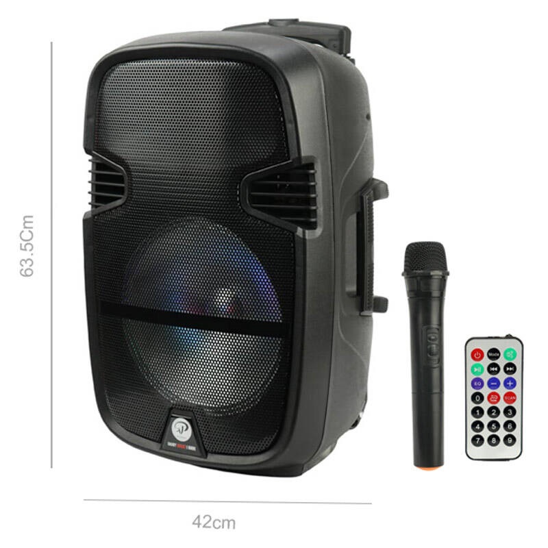 اسپیکر چمدانی بلوتوثی رم و فلش خور XP-Product XP-ME1113B   میکروفون و ریموت کنترل