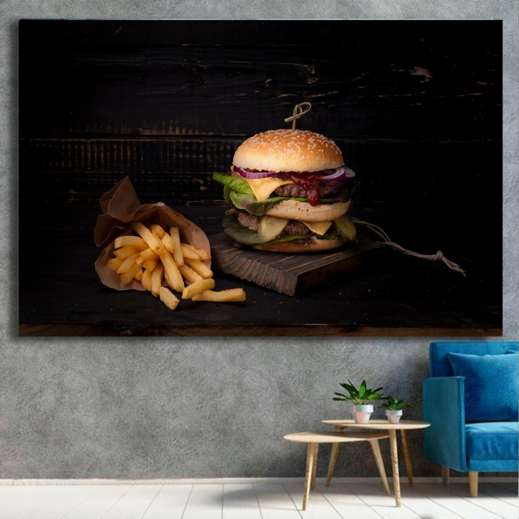تابلو بوم طرح فست فود مدلSTB1402