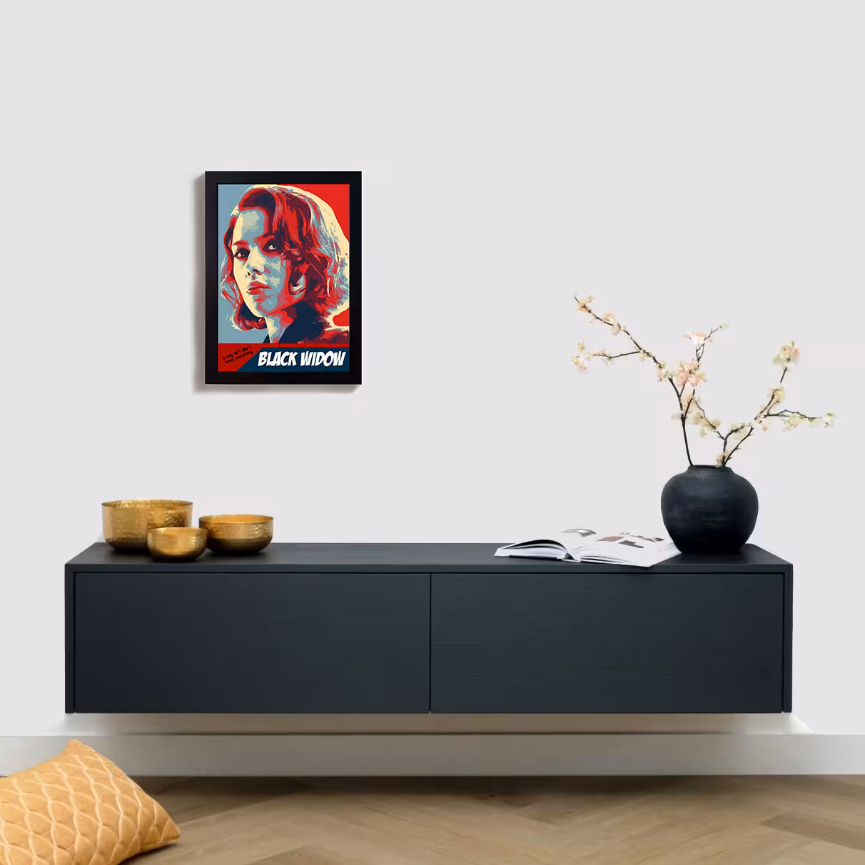 تابلو مدل مارول بلک ویدو marvel black widow BL70