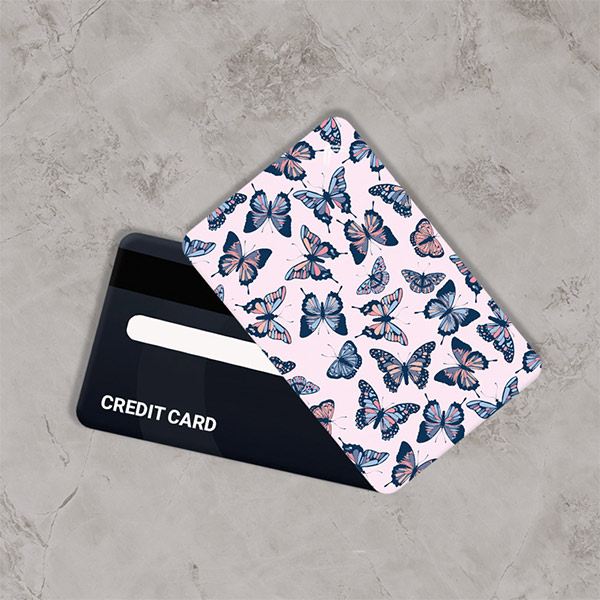 استیکر کارت بانکی طرح پروانه و زنانه کد CAA553-K