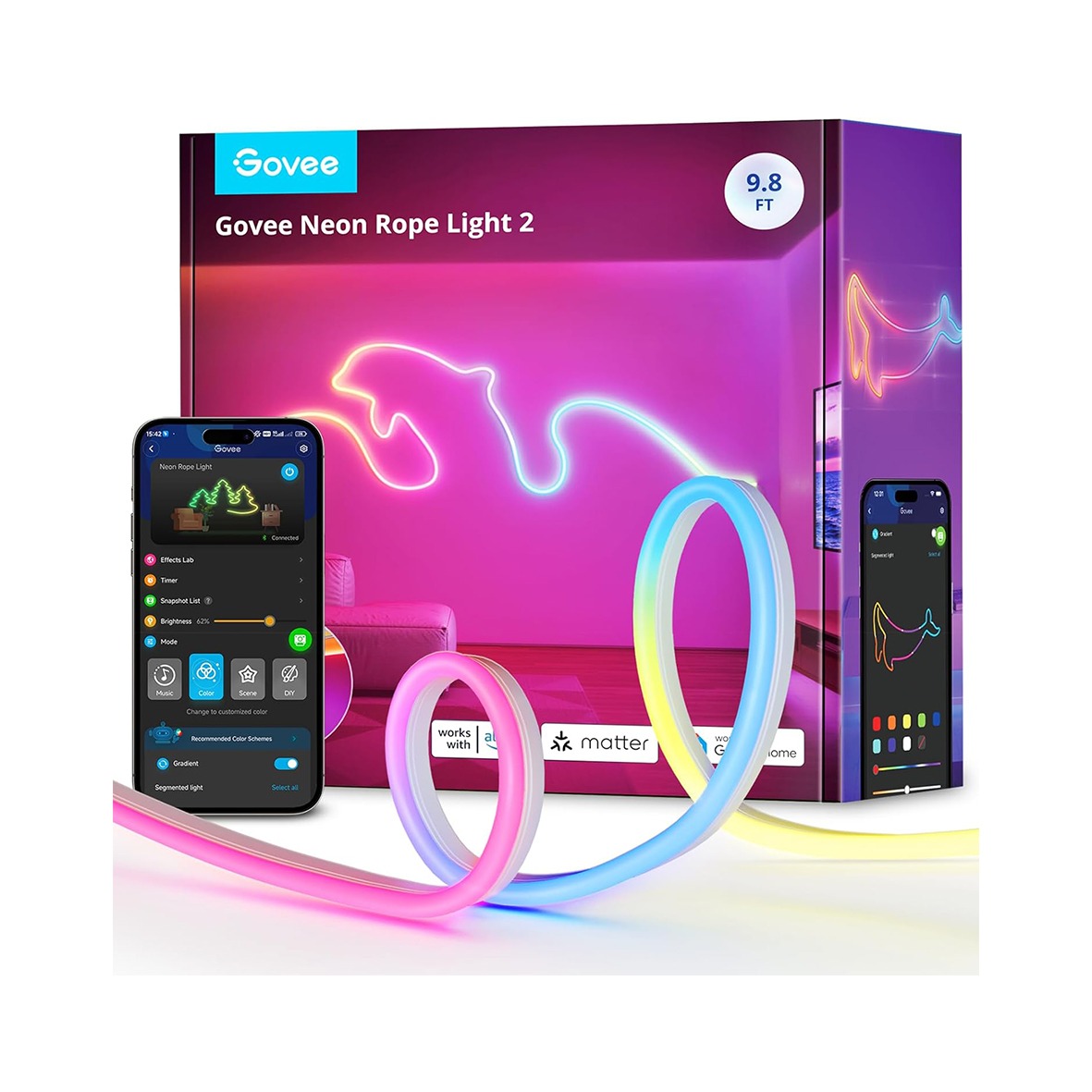 خرید ریسه هوشمند Govee Neon Lights LED Lighting H61D3 با بهترین قیمت