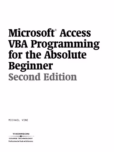 خرید و دانلود نسخه کامل کتاب Microsoft Access VBA Programming for the Absolute Beginner