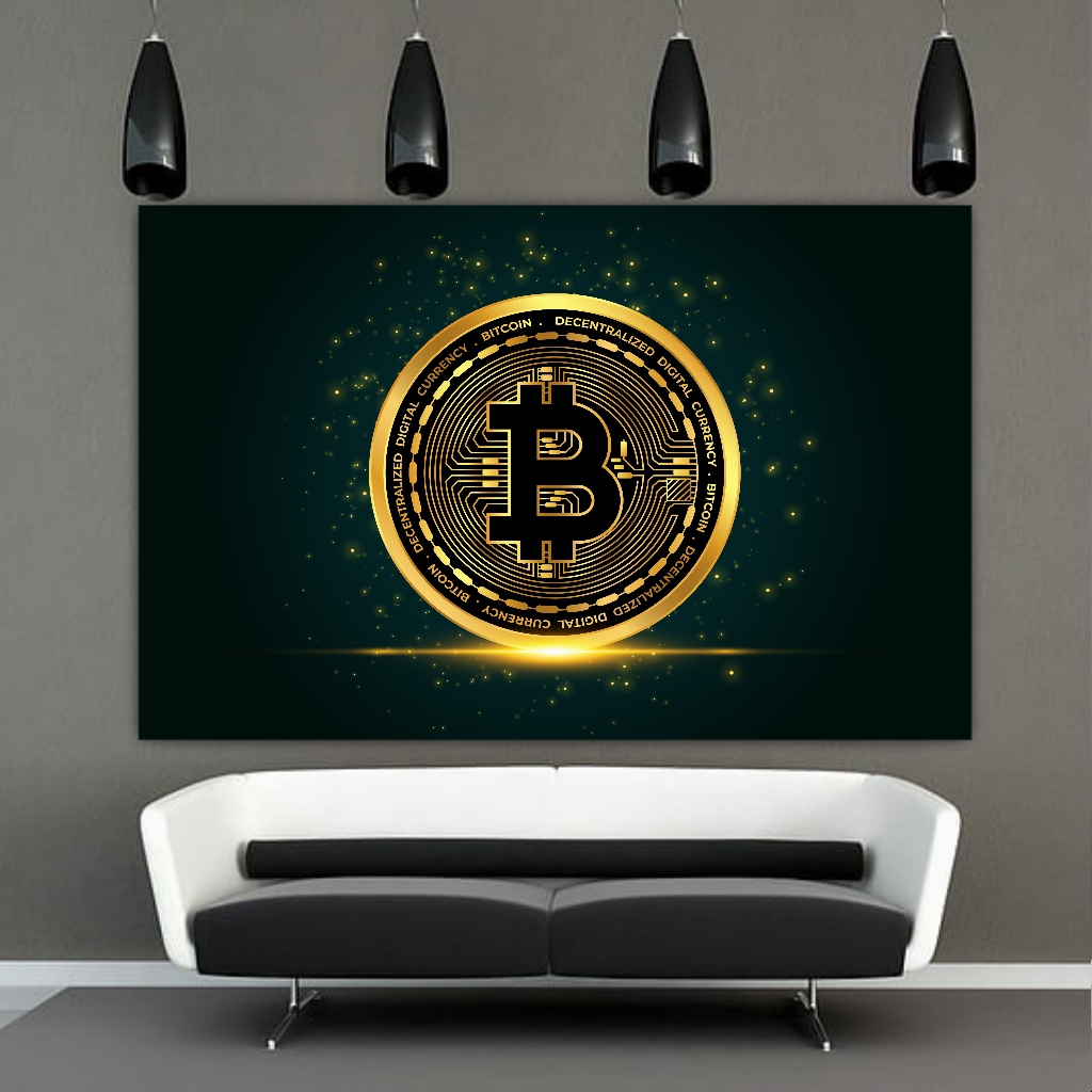 تابلو بوم طرح ارز دیجیتال مدل بیت کوین کد SDB4801