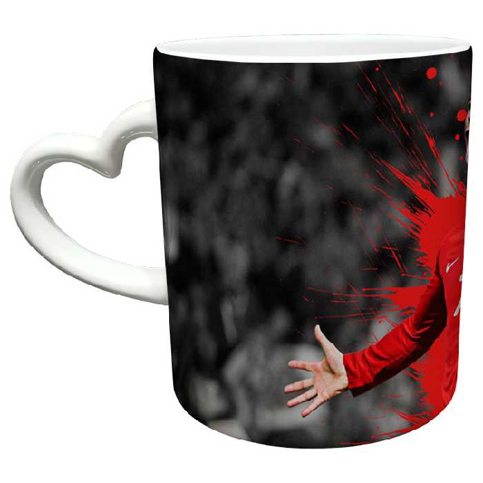 ماگ مدل دسته قلبی طرح رونالدو کد 292