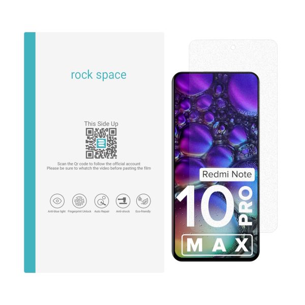 گلس شیائومی Redmi note 10 pro max مدل نانو هیدروژل مات برند راک اسپیس کد S