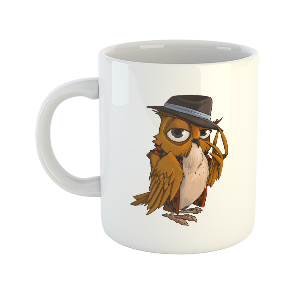 ماگ طرح جغد کلاه دار