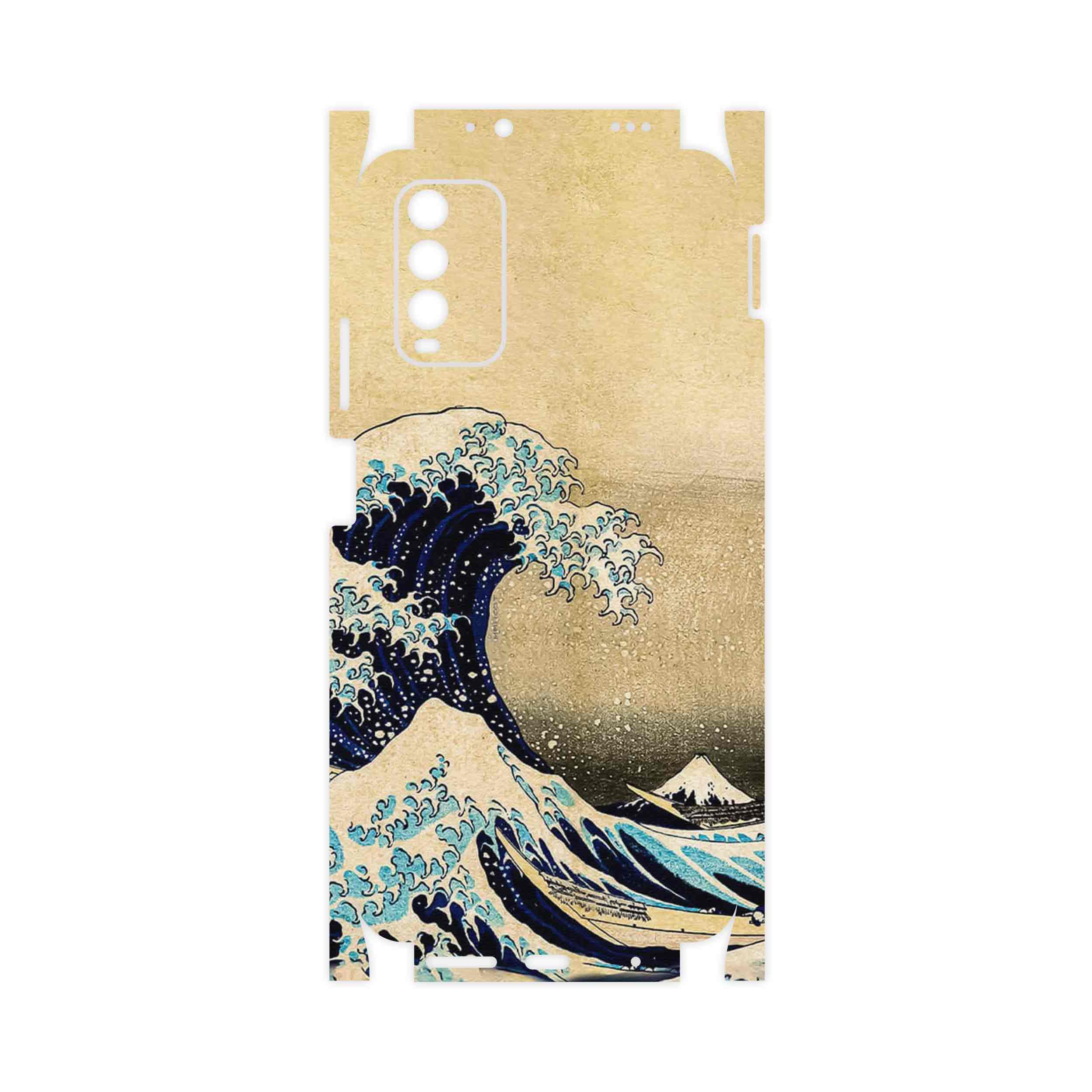 برچسب پوششی ماهوت مدل The Great Wave off Kanagawa of Hokusai-FullSkin مناسب برای گوشی موبایل شیائومی Redmi 9T