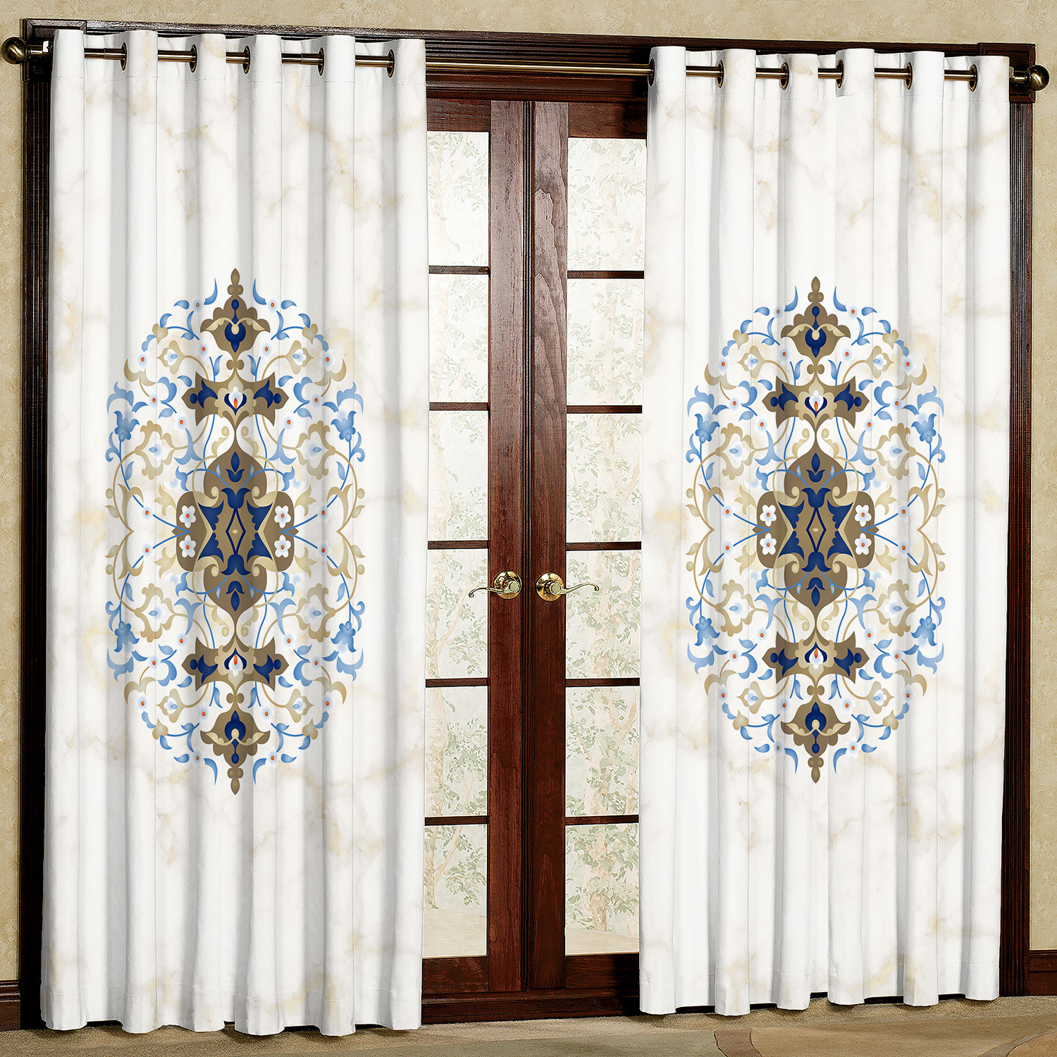 پرده مدل مخمل پانچی کد 4346R سایز 200x140 سانتی متر