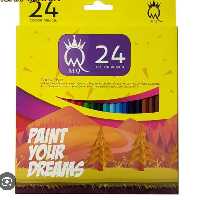 مداد رنگی 24 رنگ ام کیو مغزی نرم و با پیگمنت بالا  برابری کیفیت با برند های مطرح مثل فابر