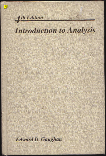 خرید و دانلود نسخه کامل کتاب Introduction to analysis