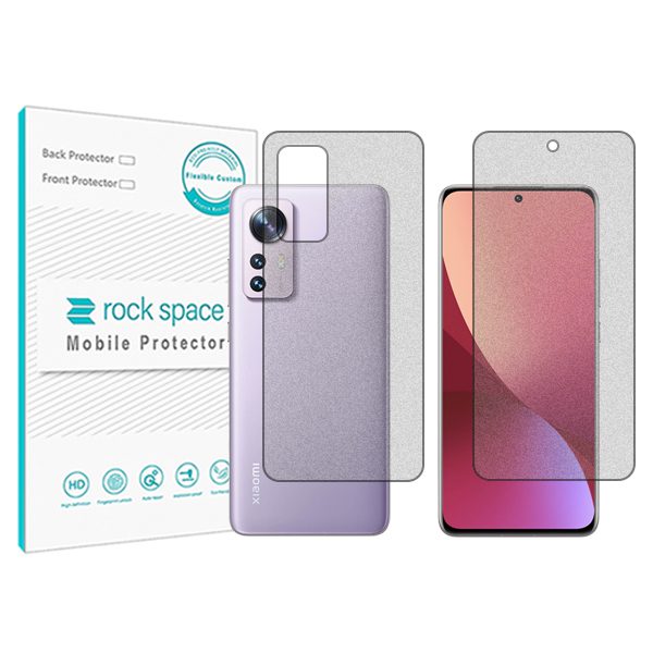 گلس صفحه نمایش و پشت گوشی شیائومی 12X مدل نانو هیدروژل مات برند راک اسپیس کد SS