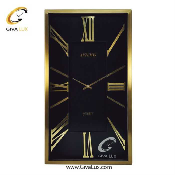ساعت دیواری اورجینال آرتمیس آلیاژ فلزی طلایی| کد رفرنس 12745، مدل: 2028GoldBlack
