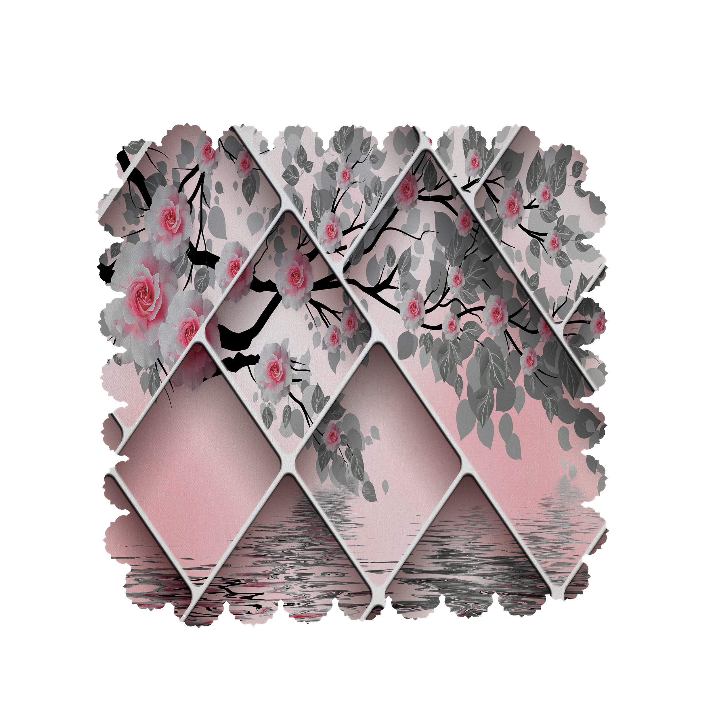 رومیزی طرح شکوفه کد 6105B