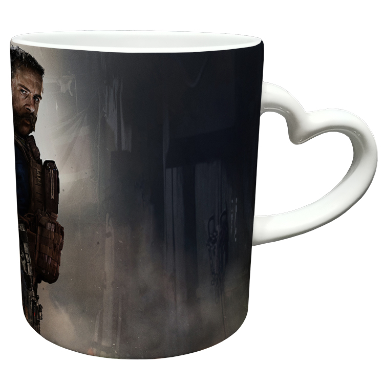 ماگ مدل دسته قلبی طرح بازی کال آف دیوتی call of duty کد 30