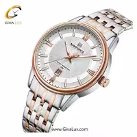 ساعت مچی مردانه تک موتوره بند استیل رزگلد/نقره ای ناوی فورس(نیوی فورس) NF8040 S/RG/W