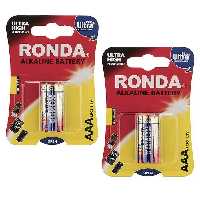 باتری نیم قلمی روندا مدل Ultra Plus Alkaline بسته 4 عددی