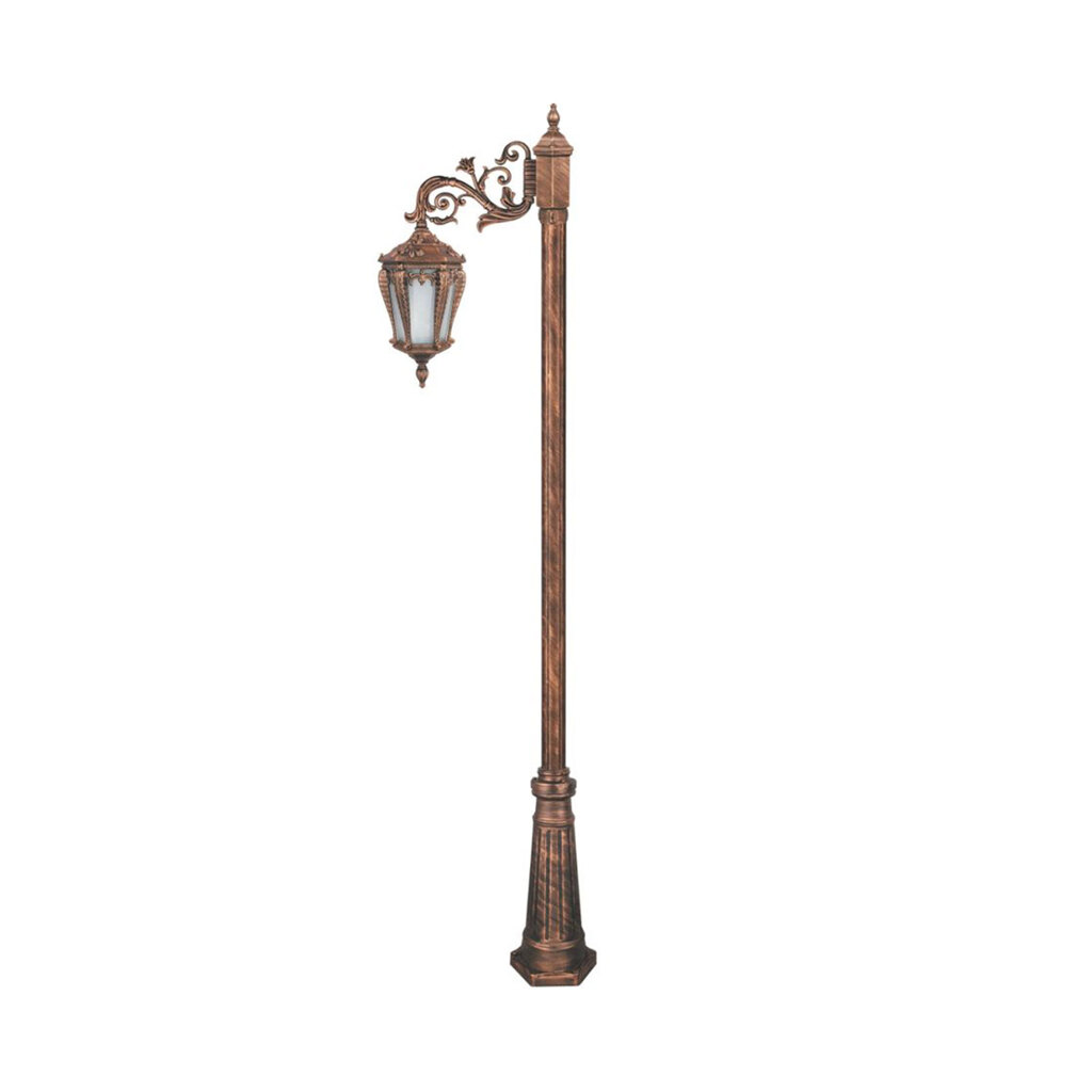 چراغ تکشاخه حیاطی و پارکی تکشیدفام مدل پالیز کد 91200-15-8514