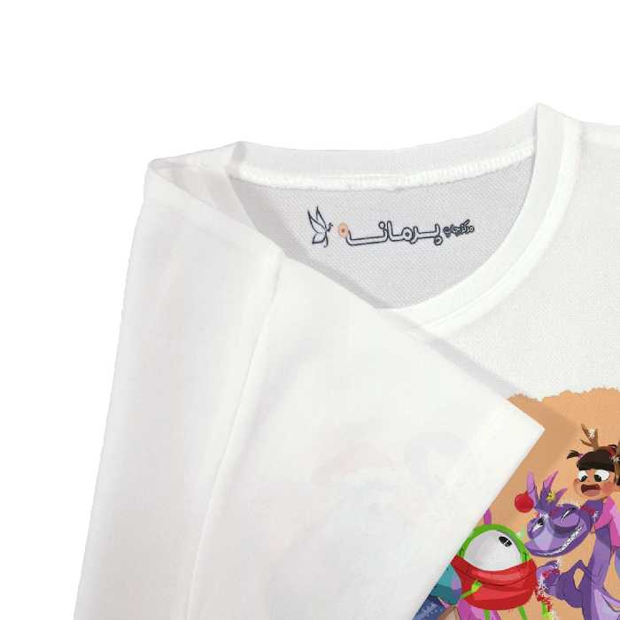 تی شرت آستین کوتاه بچگانه پرمانه طرح کارخانه هیولاها کد pmt.7796