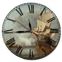 ساعت دیواری مدل کشتی بادبانی ساعت دیواری مدرن-ساعت دیواری کلاسیک-ساعت دکوراتیو