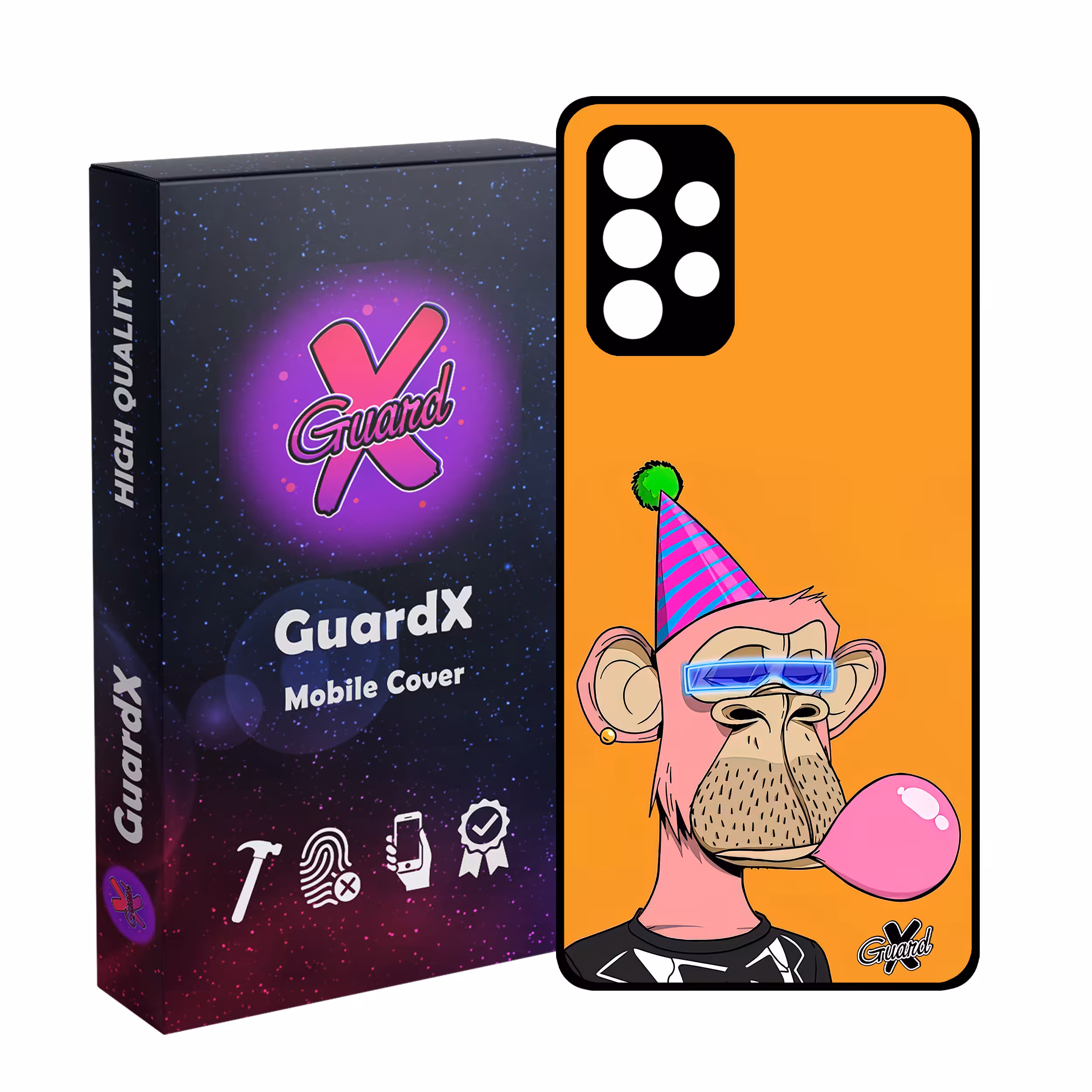 کاور گارد ایکس طرح میمون مدل Glass10433 مناسب برای گوشی موبایل سامسونگ Galaxy A32 5G/M32 5G