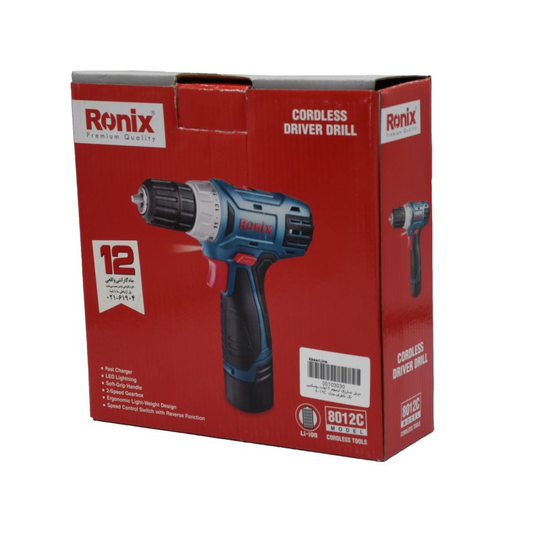 دریل پیچ گوشتی شارژی 12 ولت رونیکس مدل 8012C