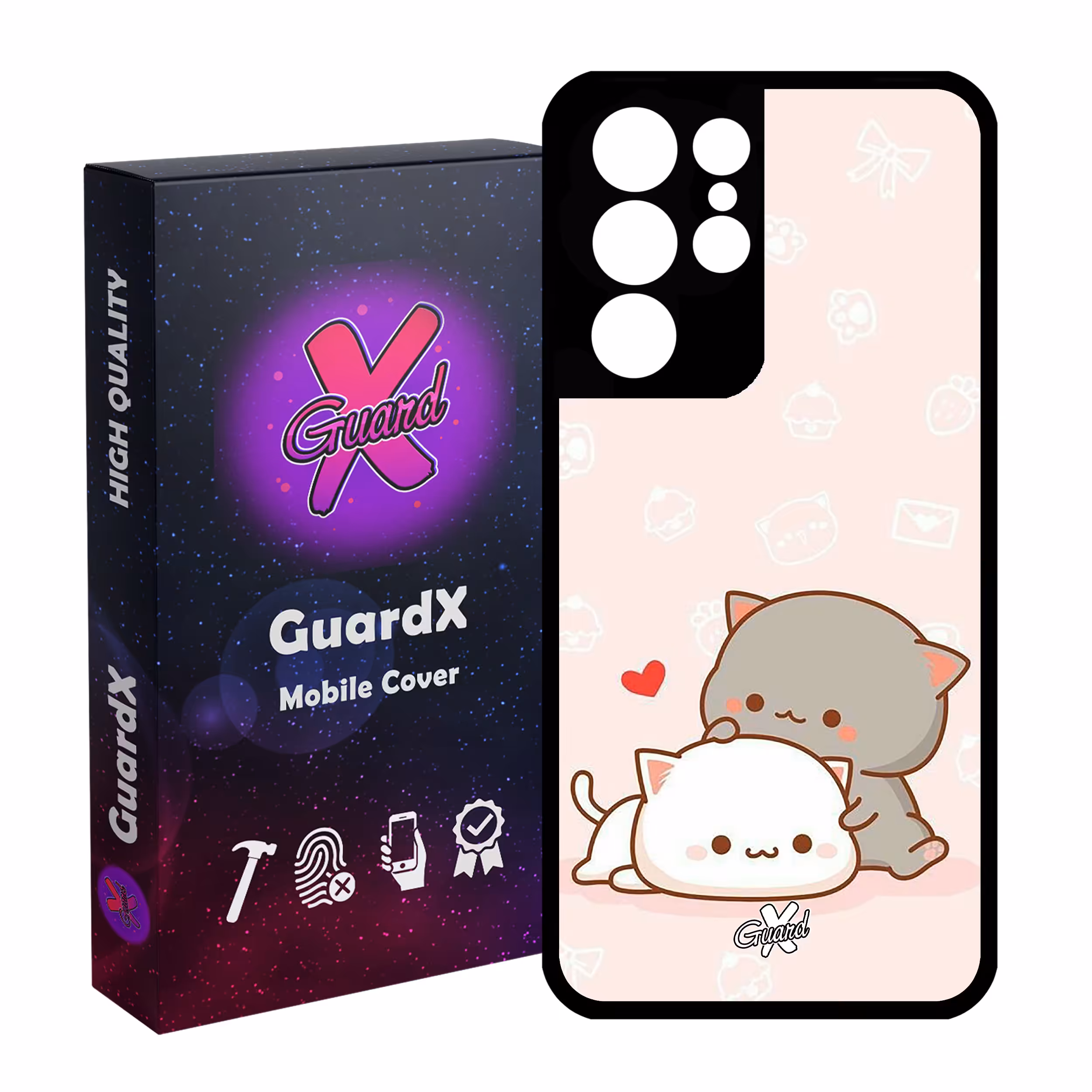 کاور گارد ایکس طرح Love مدل Glass10372 مناسب برای گوشی موبایل سامسونگ Galaxy S21 Ultra