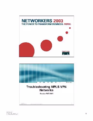 خرید و دانلود نسخه کامل کتاب Troubleshooting MPLS VPN Networks (Cisco