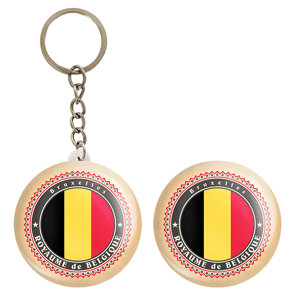 پیکسل خندالو مدل پرچم بلژیک کد 20704 به همراه جاکلیدی