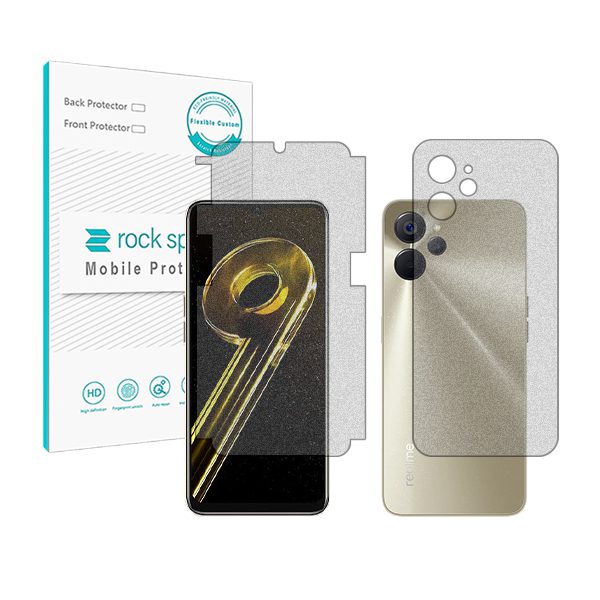گلس صفحه نمایش و پشت گوشی ریلمی 9i 5G مدل نانو هیدروژل گیمینگ برند راک اسپیس کد MS